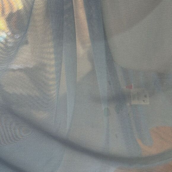 Shirley of Hollywood Lingerie Sexy Sheer Blue Lace Babydoll Peekaboo Cutouts XL - Picture 8 of 12